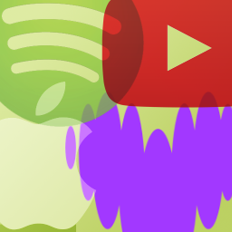 Montage logos Deezer Spotify streaming audio