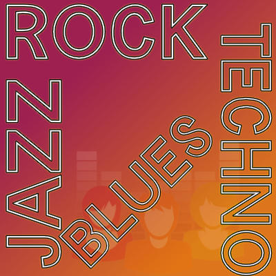 Styles musicaux Blues Jazz Rock et Techno